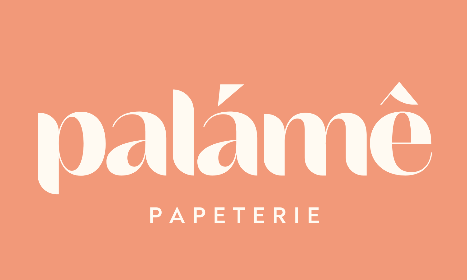 Logo Palame papeterie baseline couleur terracotta